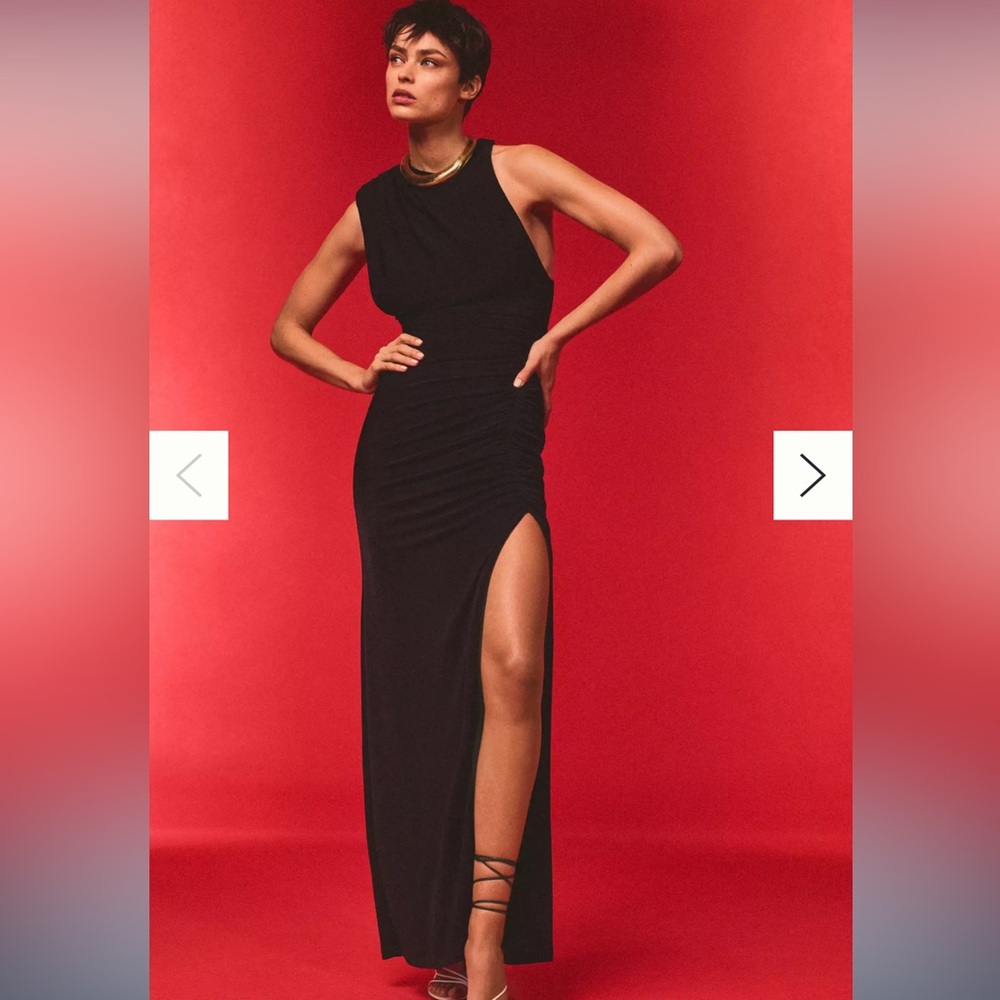 MISHA Black Sleeveless Maxi Dress